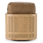 Danson - Modern Tan Leather + Wicker Swivel Accent Chair by VIG Furniture - View 7