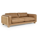 Danson - Modern Tan Leather + Wicker Sofa by VIG Furniture - View 6