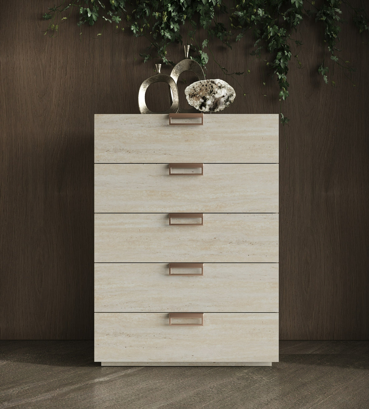 Lago - Modern Faux Travertine Chest by VIG Furniture - View 6