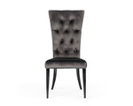 Darley - Transitional Grey Velvet Dining Chair Set of 2 by VIG Furniture - View 3