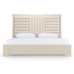 Daystar - Modern Beige Velvet & Gold Bed by VIG Furniture - View 1