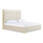 Daystar - Modern Beige Velvet & Gold Bed by VIG Furniture - View 5
