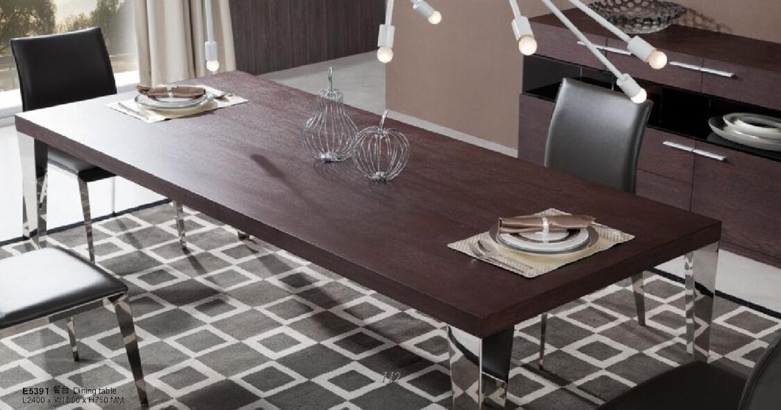 Daytona Modern Brown Oak Rectangle Dining Table by VIG Furniture - View 4