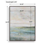 Awakening - Hand Painted Landscape Art - Blue / Brown / Green / White / Yellow