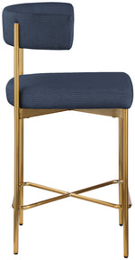 Rivage - Durable Stool With Gold Frame (Set of 2)