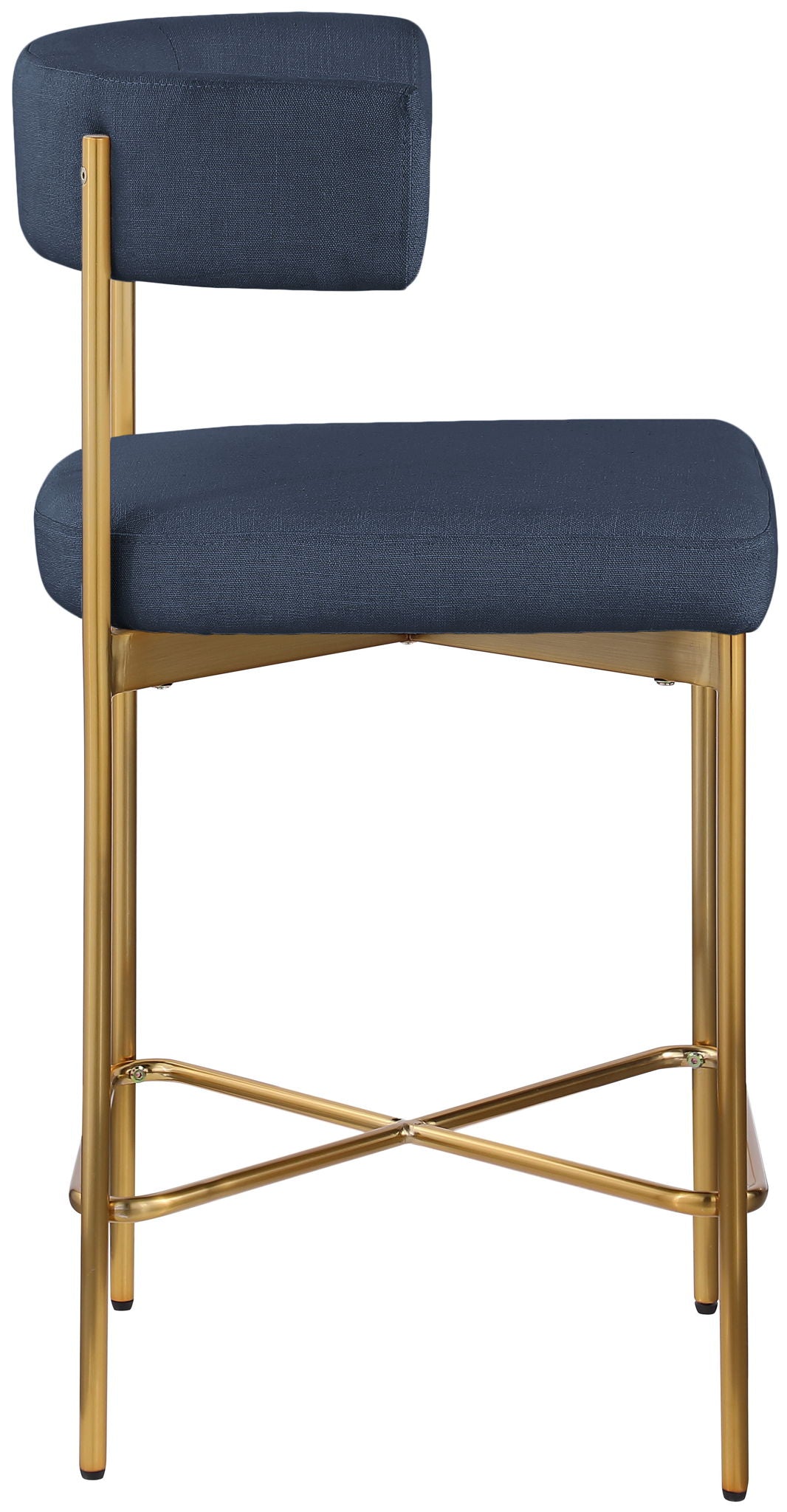 Rivage - Durable Stool With Gold Frame (Set of 2)