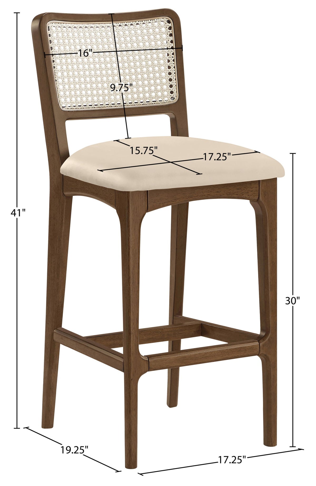 Atrium - Upholstered Bar Stool (Set of 2) - Brushed Brown Frame