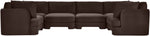 Hammond - Velvet Performance Fabric Upholstered 6 Piece U-Shaped Sectional