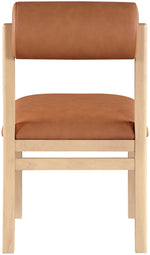 Roundhill - Faux Leather Dining Chair (Set of 2) - Natural Frame