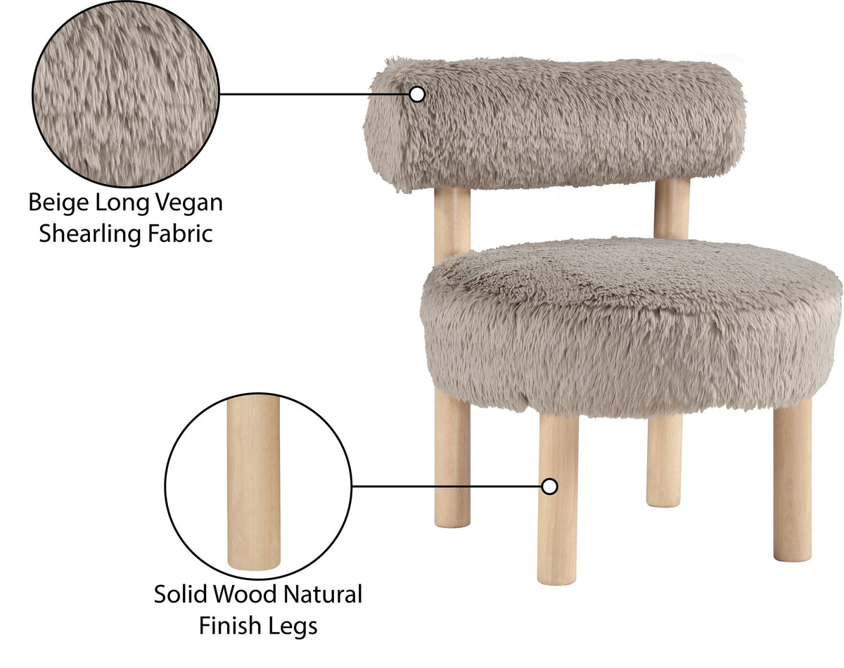 Ambre - Shearling Fabric Accent Chair