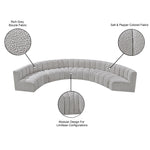 Arc - Boucle Fabric 8 Piece U-Shaped Modular Sofa