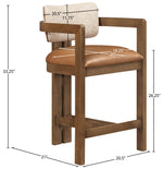 Ravina - Upholstered Counter Stool With Stained Brown Base