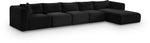 Shaggy - 5 Piece Modular Sectional With Chaise