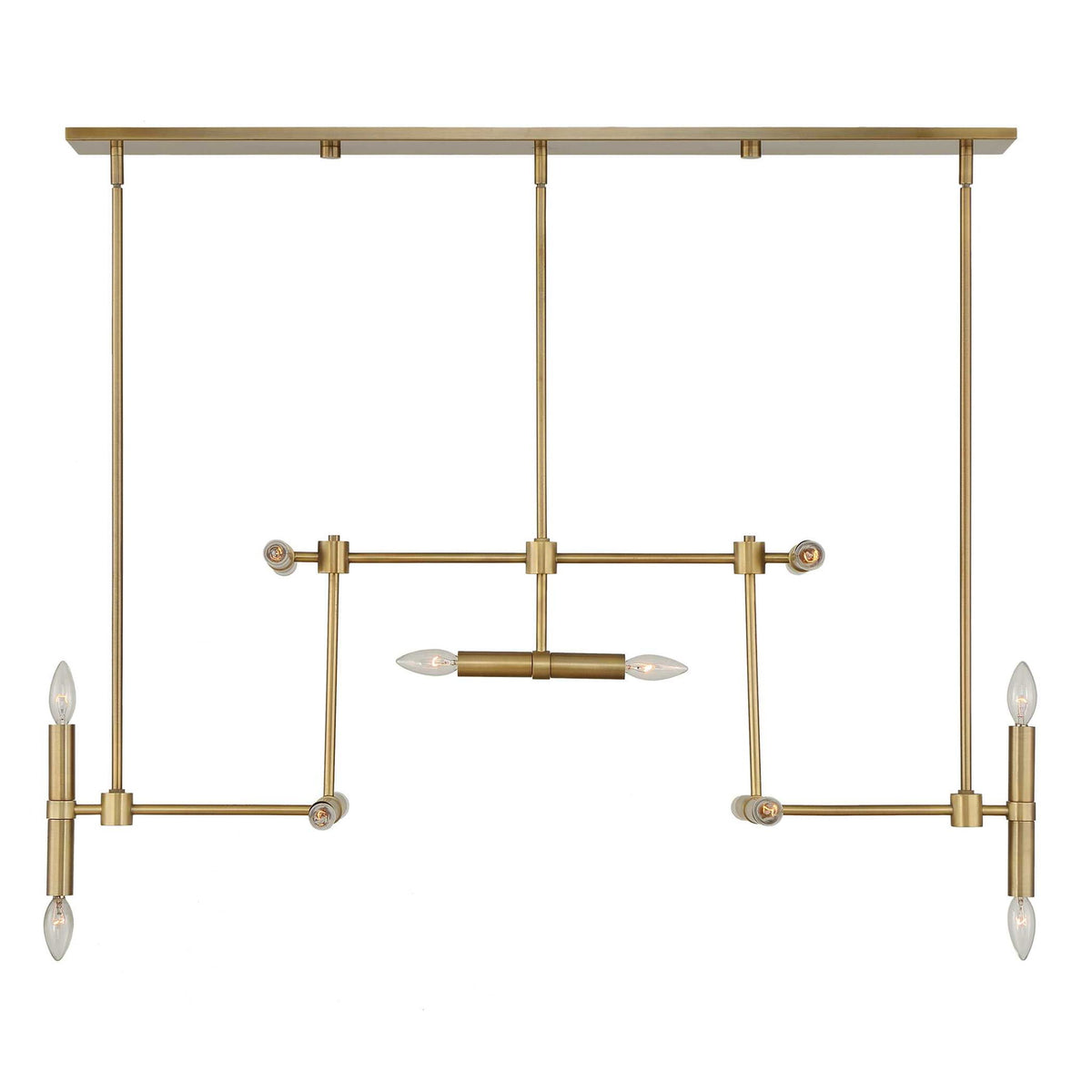 Cadre - 14 Light Modern Linear Pendant - Gold