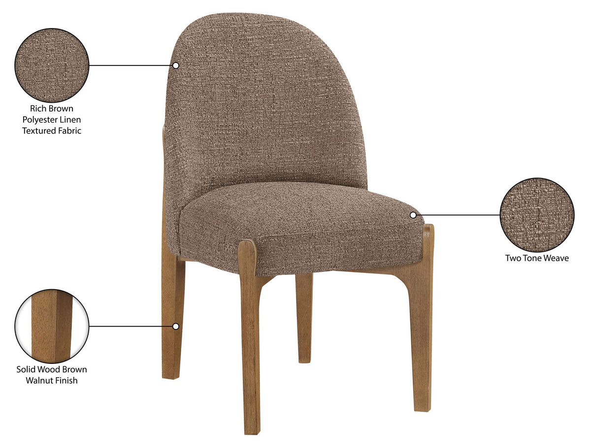 Torino - Upholstered Dining Chair With Brushed Brown Base (Set of 2)