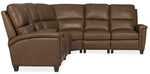 MS - Julian Six-Piece Power Reclining Sectional - Dark Brown