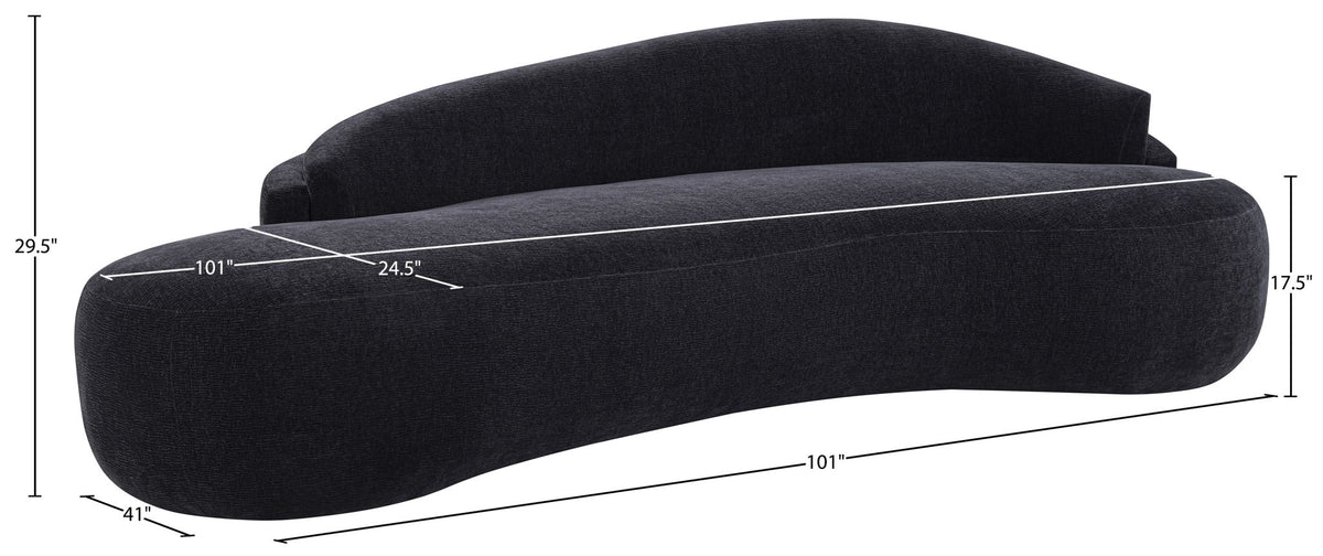 Caspian - Chenille Fabric Upholstered Sofa