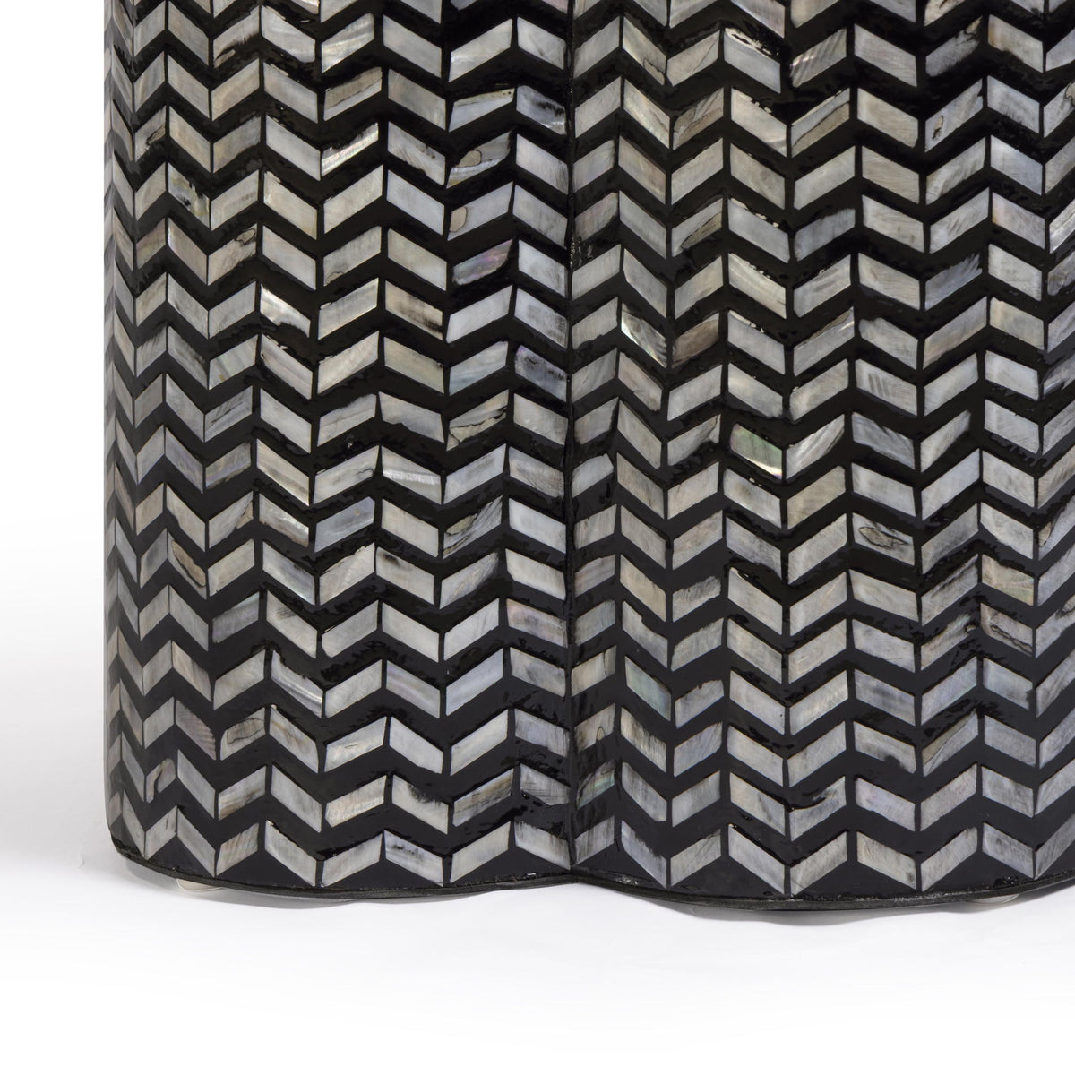Mother Of Pearl Shell Side Table - Truffle