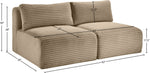 Shaggy - Fabric 2 Seat Modular Armless Sofa