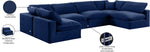 Comfy - 6 Piece Velvet Modular Armless Sectional