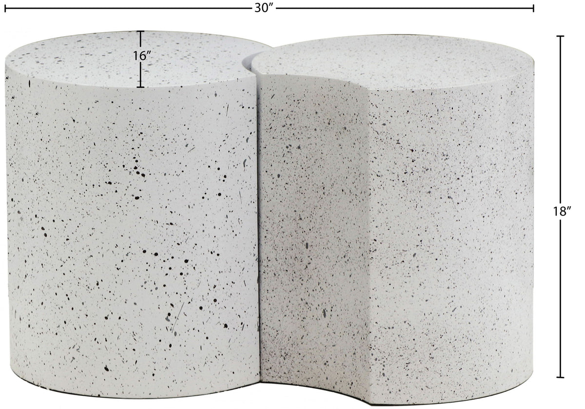 Dimple - 2 Piece Modular End Table - Terazzo Finish