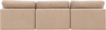 Comfy - Velvet Modular Armless Sofa 3 Seats