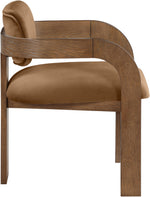 Cedra - Velvet Performance Fabric Upholstered Dining Chair (Set of 2) - Brown Frame