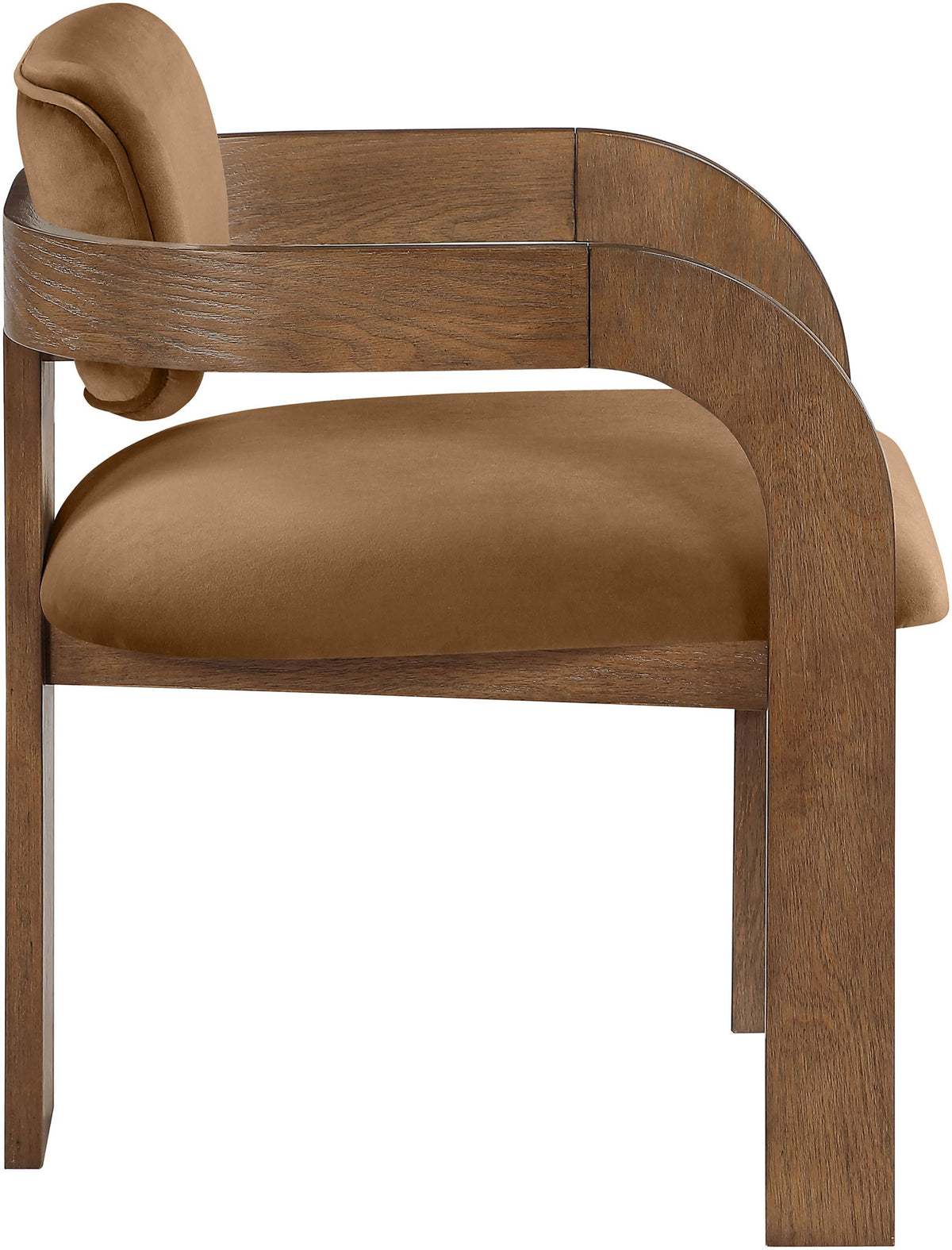 Cedra - Velvet Performance Fabric Upholstered Dining Chair (Set of 2) - Brown Frame