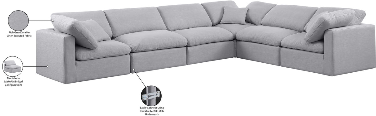 Indulge - Linen 6 Piece Modular Corner Sectional