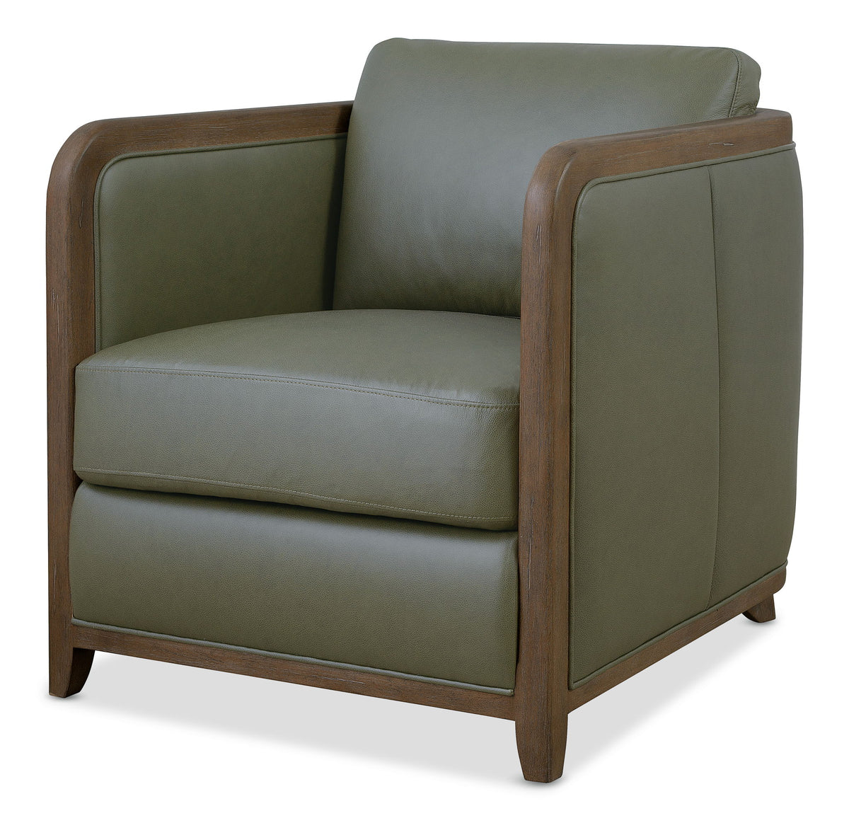 CC - Breeze Accent Chair - Dark Green / Dark Brown