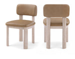 Paloma - Vegan Leather Upholstered Dining Chair (Set of 2) - Tan / Rich Natural
