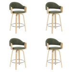 Daxton - Swivel Counter Height Round Back Wood Bar Stool With Faux Leather Seat