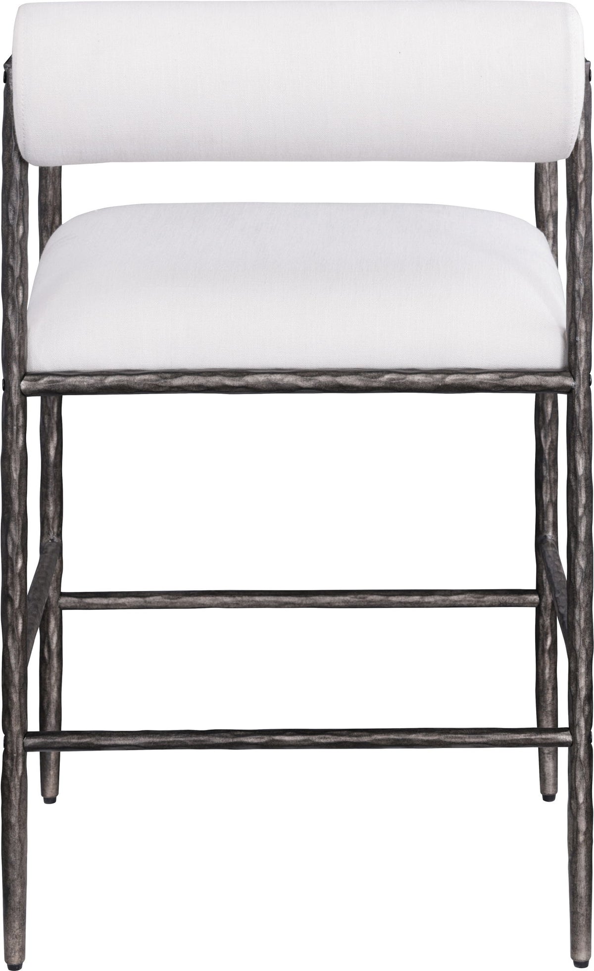Axis - Linen Textured Cream Fabric Upholstered Counter Stool (Set of 2)