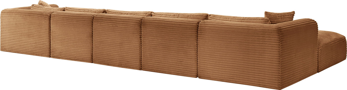 Shaggy - Fabric 6 Piece Modular Sectional With Chaise And Ottoman