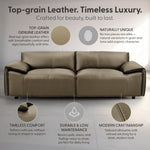 Tanner - Leather Sofa With Padded Arms