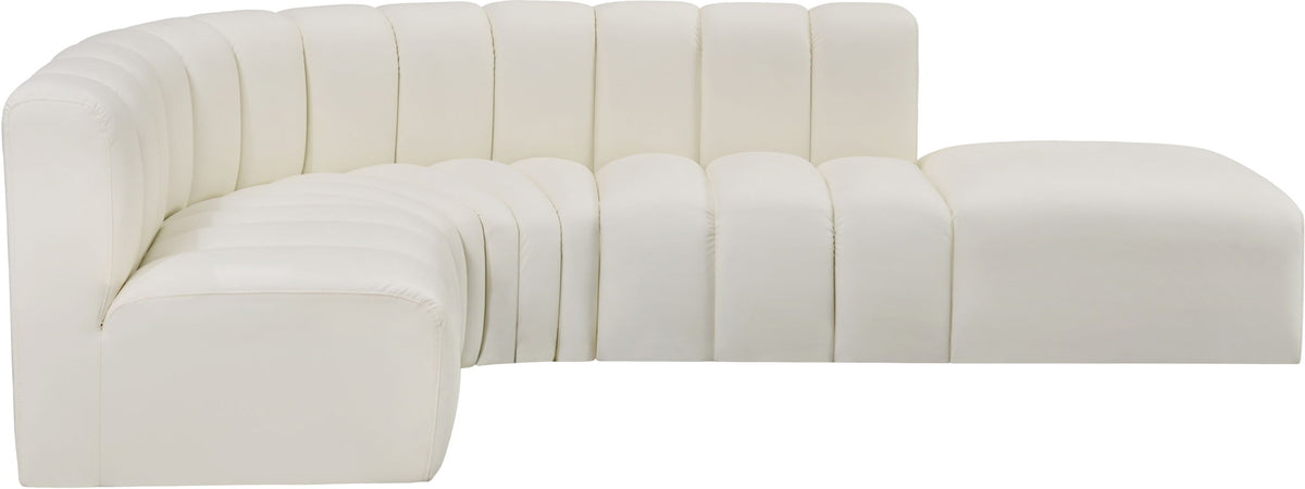 Arc - Faux Leather 5 Piece Corner Modular Sofa