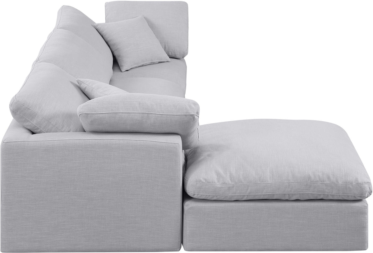 Indulge - Linen 4 Piece Modular Sectional With Chaise