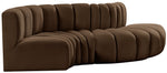 Arc - Velvet 4 Piece L-Shaped Modular Sofa