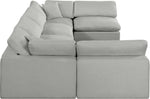 Comfy - 6 Piece Linen Modular Armless Sectional