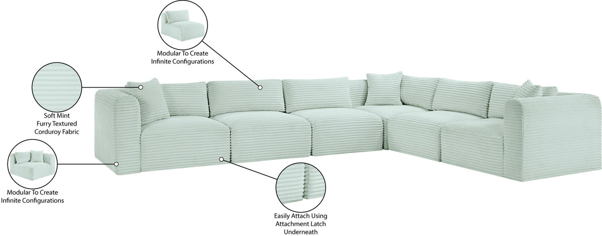 Shaggy - 6 Piece Modular Corner Sectional