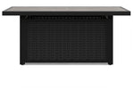 Beachcroft - Rectangular Fire Pit Table - Black / Light Gray