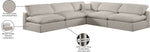 Comfy - 5 Piece Linen Modular Corner Armless Sectional