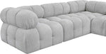 Ames - 7 Piece Boucle Fabric Modular Sectional