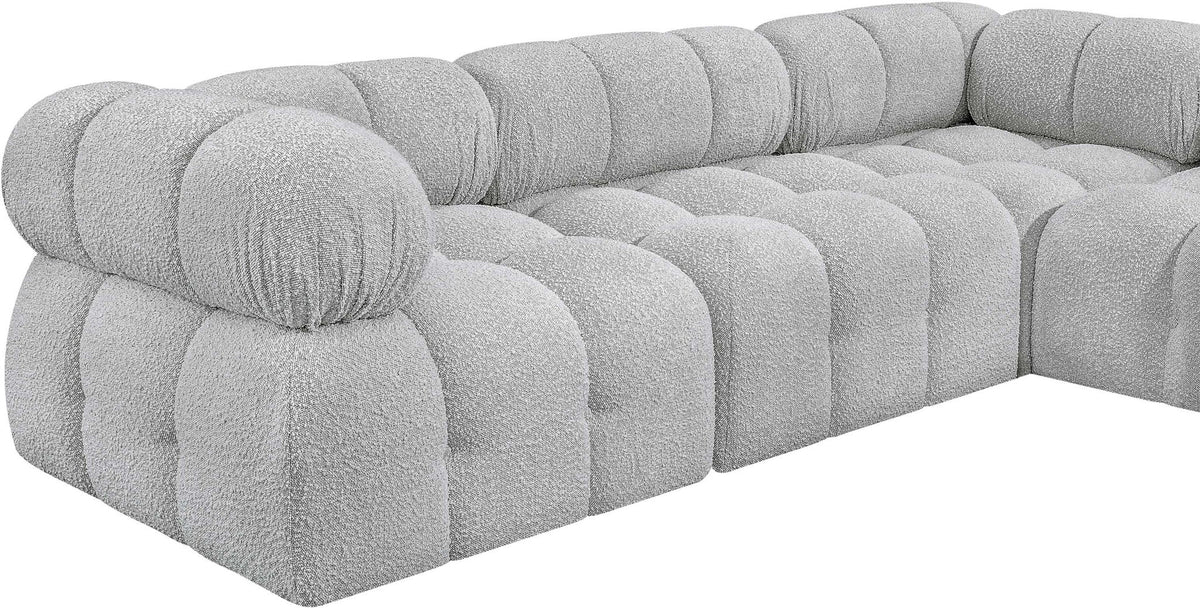 Ames - 7 Piece Boucle Fabric Modular Sectional