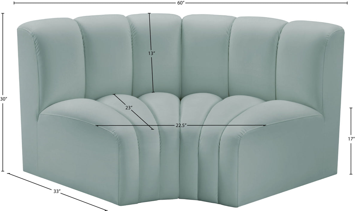Arc - Faux Leather 2 Piece Modular Sofa