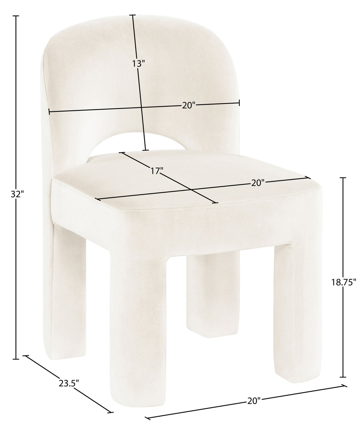 Celine - Velvet Performance Fabric Upholstered Dining Chair (Set of 2)