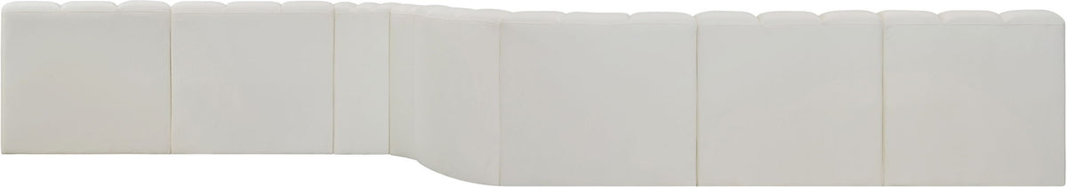 Arc - Faux Leather 8 Piece Curved Modular Sofa