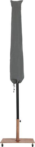 Fiji - Aluminum Patio Umbrella With Square Teak And Black Base