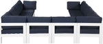 Nizuc - Outdoor Patio 10 Piece Modular Sectional With White Frame