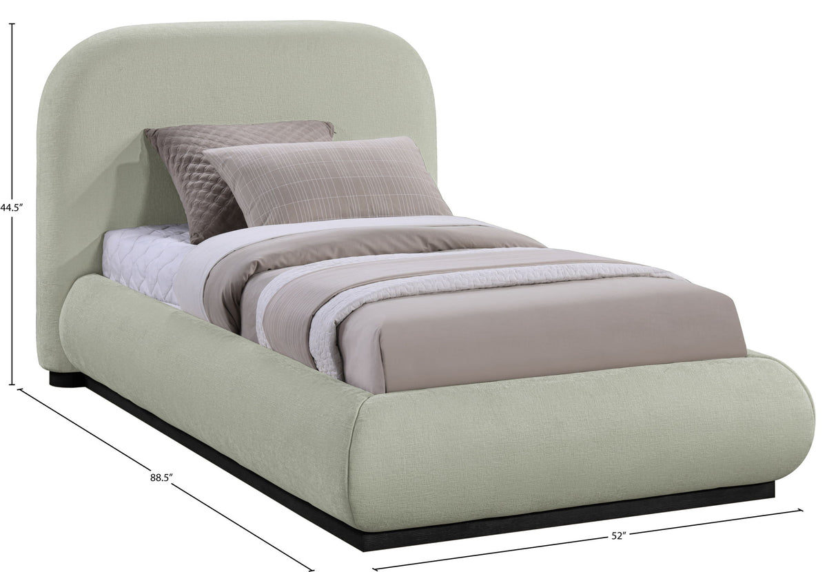 Vaughn - Chenille Bed With Black Base